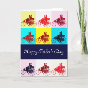 Vintage Cars Gathering Pop Art Father's Day Card