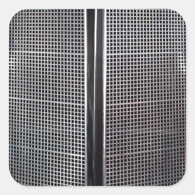 Vintage car's grille square sticker (Front)
