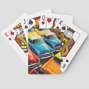 Vintage Cars Pattern Playing Cards