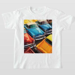Vintage Cars Pattern T-Shirt