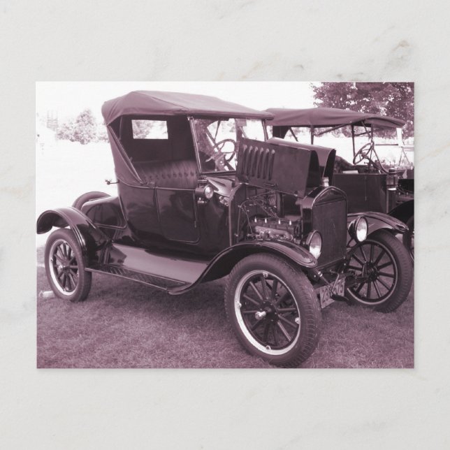 Vintage Cars Postcard (Front)