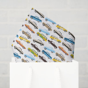 Vintage Cars Tissue Paper 