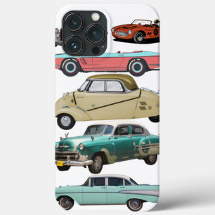 Vintage cars trendy graphic colours cool for him iPhone 13 pro max case