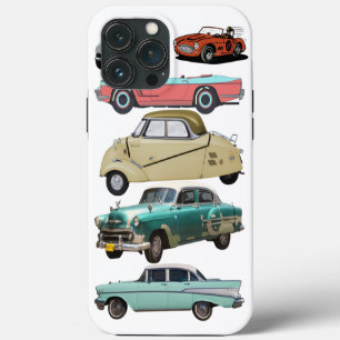 Vintage cars trendy graphic colours cool for him iPhone 13 pro max case