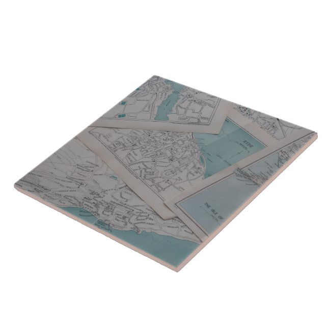 Vintage Cartographer's Dream Decorative  Tile (Side)