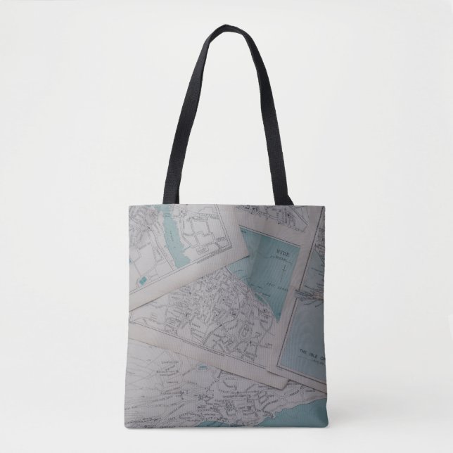 Vintage Cartographer's Dream Tote Bag (Front)