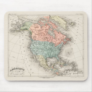 Vintage Cartographic Map of North America (1878) Mouse Pad