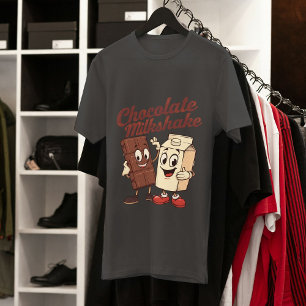 Vintage Cartoon Aesthetic Chocolate Milkshake T-Shirt