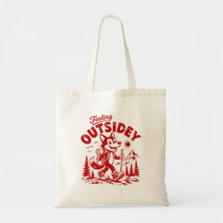 Vintage Cartoon Walking Fox Feeling Outsidey Tote Bag