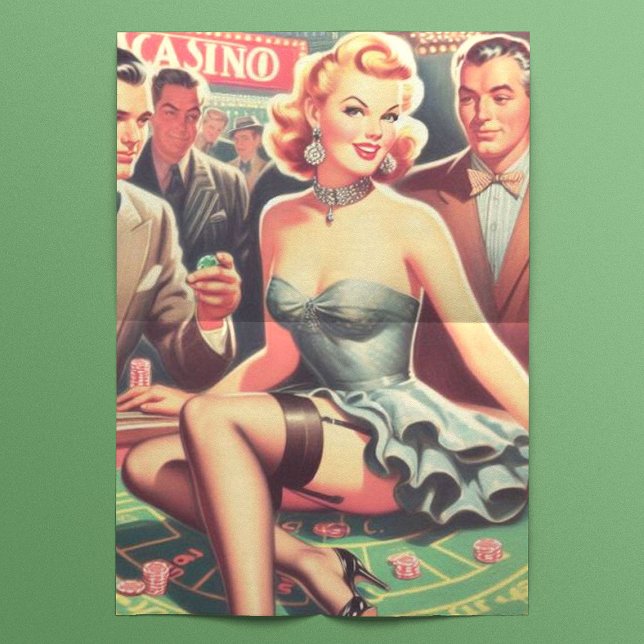 Vintage Casino Illustration Tissue Paper (Creator Uploaded)