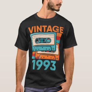 Vintage Cassette 1993 Classic Bday 29 Year Old Par T-Shirt