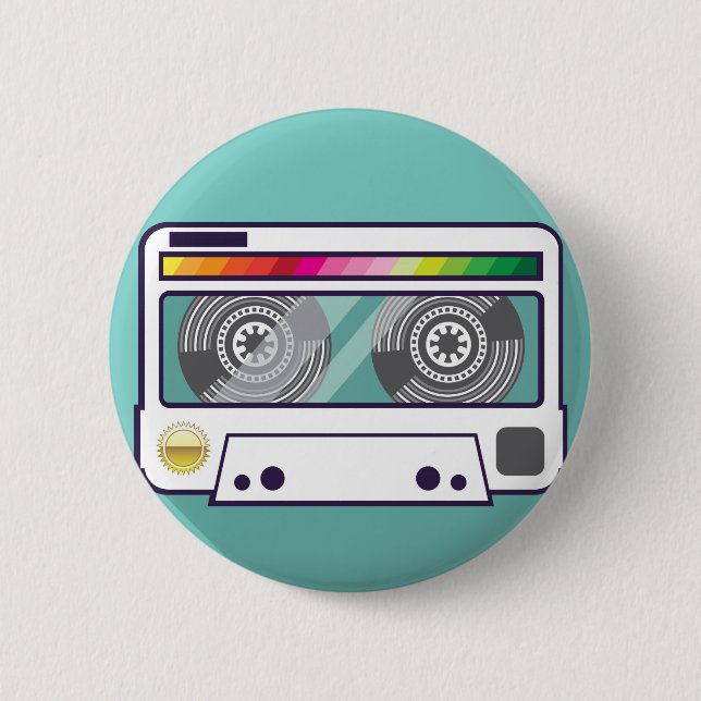 Vintage Cassette 6 Cm Round Badge (Front)