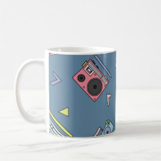 Vintage Cassette Players: Retro Seamless Art Coffee Mug