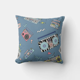Vintage Cassette Players: Retro Seamless Art Cushion