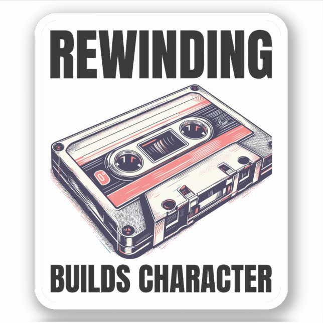 Vintage Cassette Tape Art: Rewinding 80s (Front)