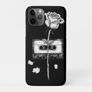 Vintage Cassette Tape Blooming Rose Aesthetic Case-Mate iPhone Case