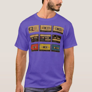 Vintage Cassette Tape Pencil 70s 80s 90s Music Mix T-Shirt