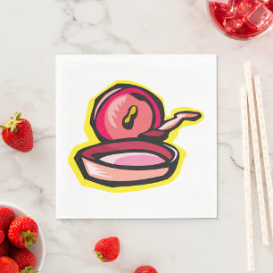 Vintage Cast Iron Griddle Retro Cooking Art Napkin