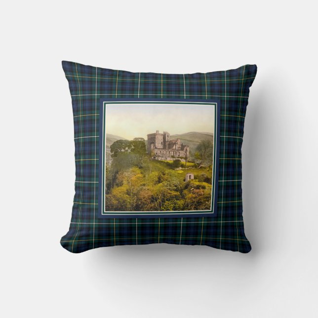 Vintage Castle Campbell of Argyll Tartan Cushion (Front)