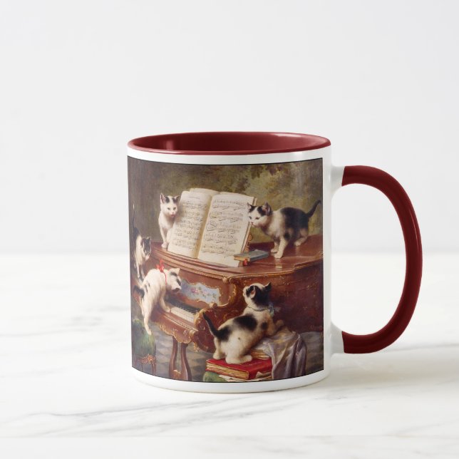 Vintage Cat Art:  Kittens' Recital Mug (Right)