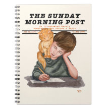 Vintage Cat & Boy Illustrated Magazine 1920s