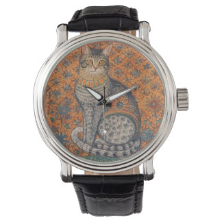 Vintage Cat, Cat Motif Art , Classic  Watch