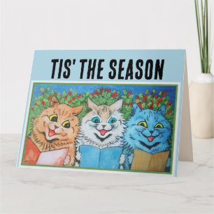 VINTAGE CAT CHRISTMAS Greeting Cards