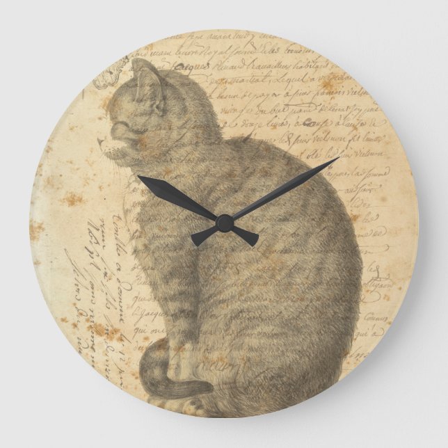 Vintage Cat Collage Clock (Front)