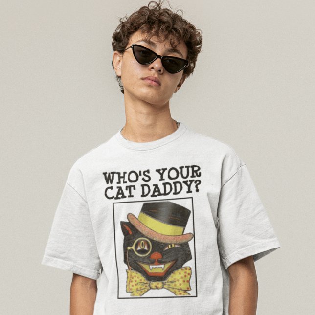 VINTAGE CAT DAD BLACK CAT T-shirts  (Creator Uploaded)