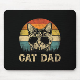 Vintage Cat Dad Cat Lovers Daddy Father&#; s Day Mouse Pad