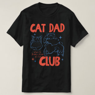 Vintage Cat Dad Club Life is Better with Cats T-Shirt