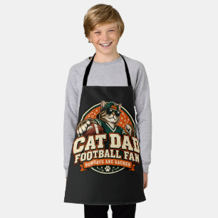 Vintage Cat Dad Football Fan Sundays Are Sacred Apron