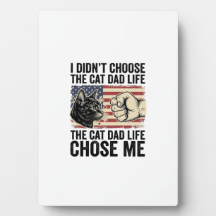 Vintage Cat Dad Life Patriotic Vector Shirt Design Plaque