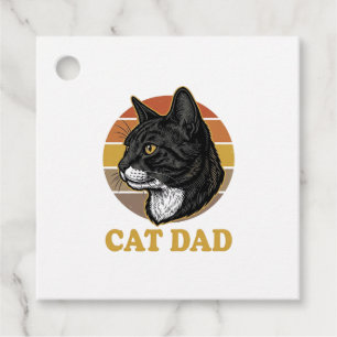 Vintage Cat Dad Retro Cat Lover Shirt Design_1 Favour Tags