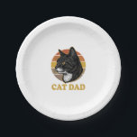 Vintage Cat Dad Retro Cat Lover Shirt Design_1 Paper Plate<br><div class="desc">Vintage Cat Dad Retro Cat Lover Shirt Design_1</div>