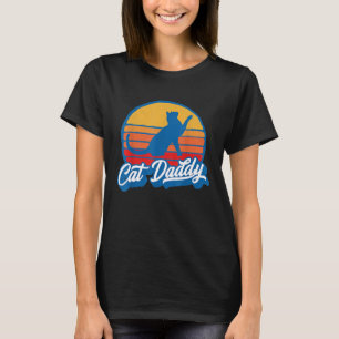 Vintage Cat Daddy 80s Sun Retro Distressed Surf Vi T-Shirt