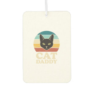 Vintage Cat Daddy Black Cat Retro Sunset Shirt Des Car Air Freshener