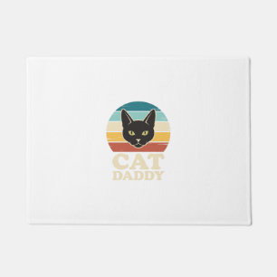 Vintage Cat Daddy Black Cat Retro Sunset Shirt Des Doormat