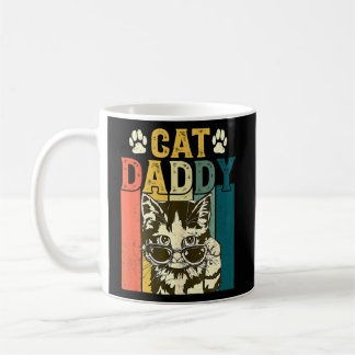 Vintage Cat Daddy Cat Cat Dad Fathers Coffee Mug