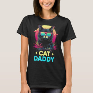 Vintage Cat Daddy Retro 70s 80s Vaporwave Men Funn T-Shirt