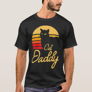 Vintage Cat Daddy Son Daughter Father Dad Husband T-Shirt