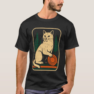Vintage Cat Disc Golf Player Tee Basket Golfer Gol