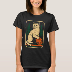 Vintage Cat Disc Golf Player Tee Basket Golfer Gol