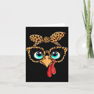 Vintage Cat Gift Store Leopard Print Thanksgiving  Card