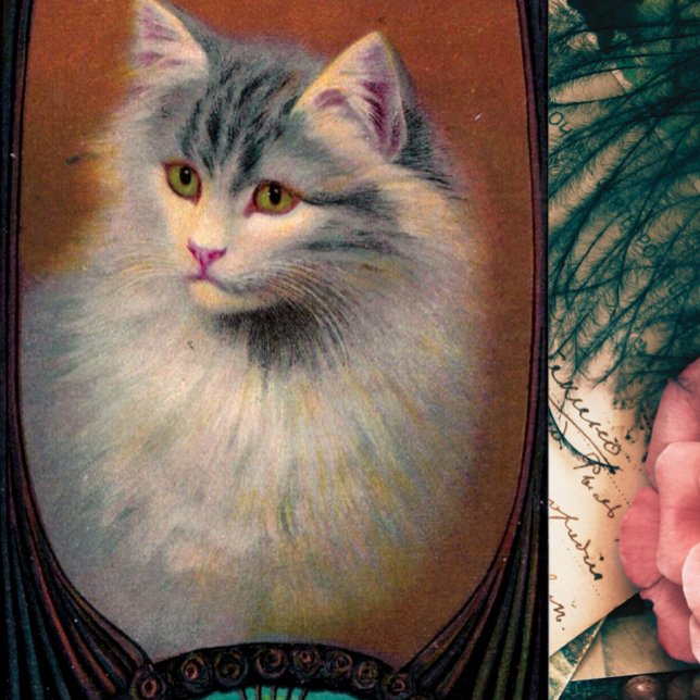 Vintage cat illustration art nouveau elegant poster (Creator Uploaded)