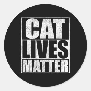 Vintage Cat Lives Problems Trump 2024  Classic Round Sticker