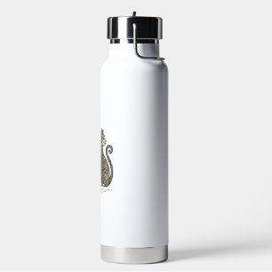 Vintage Cat Lover Engraving Style Graphic Shirt_1 Water Bottle