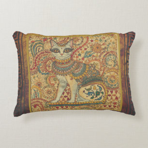 Vintage,Cat Motif Art, Ancient Greece Style Decorative Cushion