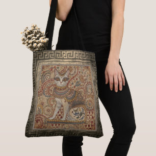 Vintage,Cat Motif Art, Ancient Greece Style Tote Bag