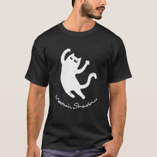 Vintage Cat Moving Shadow Khmm Meowing Kitten Shad T-Shirt